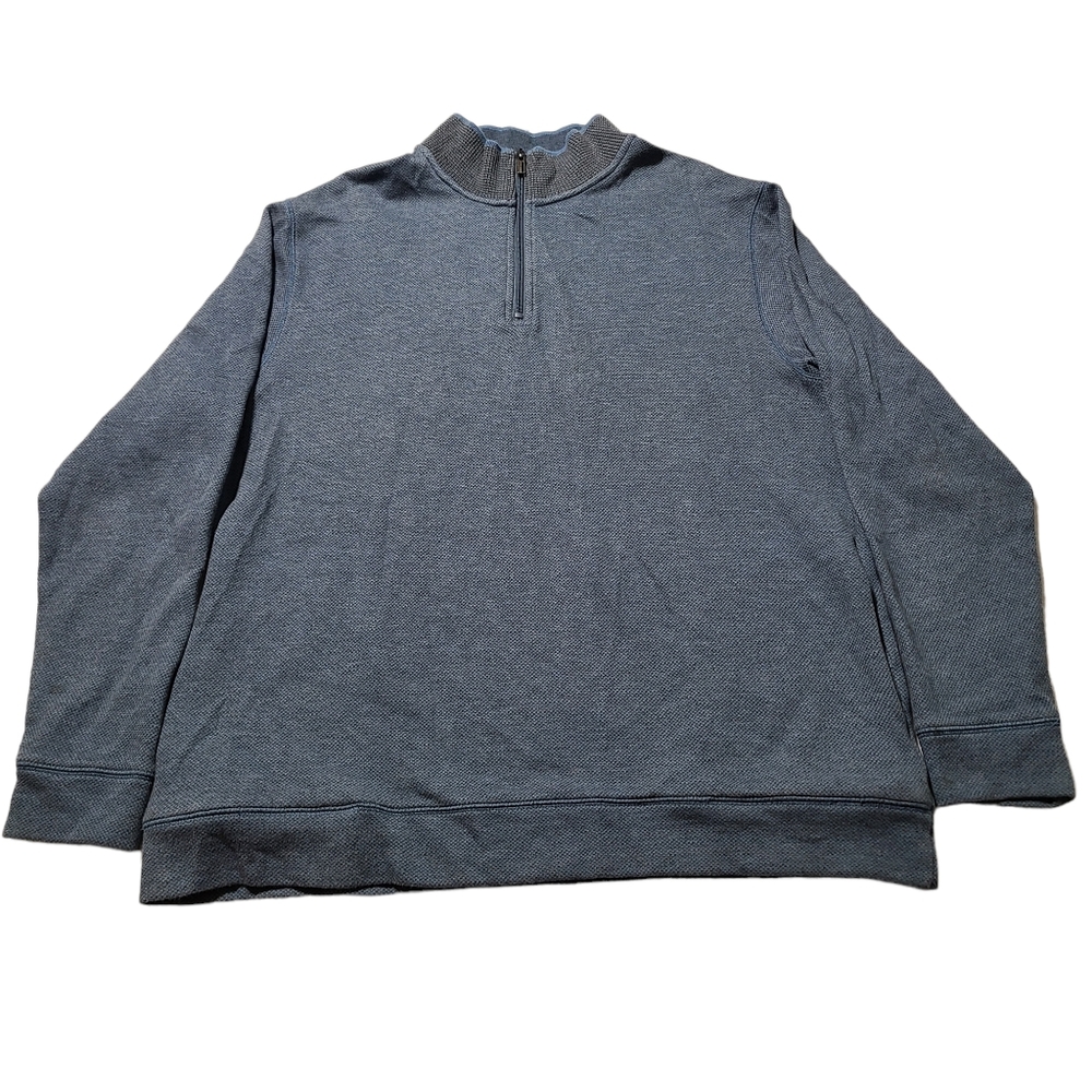 Cole Haan Grand.OS Blue 1/4 Zip Pullover Sweater Men’s Size XL